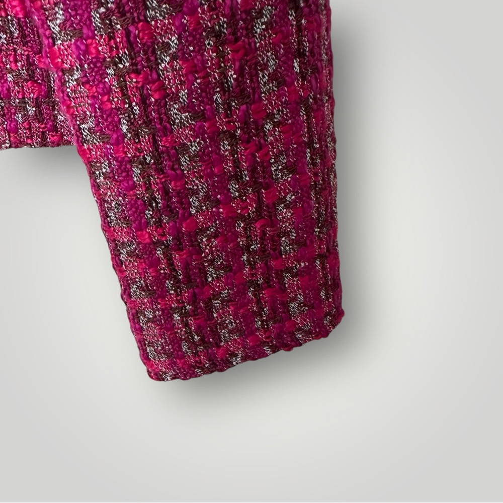 J.Crew Pink Tweed Lady Jacket Size 2 Gold Crest Buttons Cropped Blazer BS928 New - Picture 9 of 14